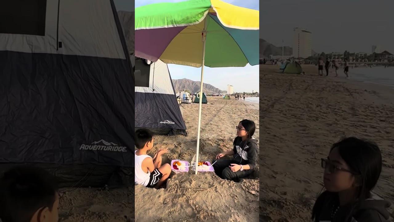 Sandy beach camping 🏕️ 