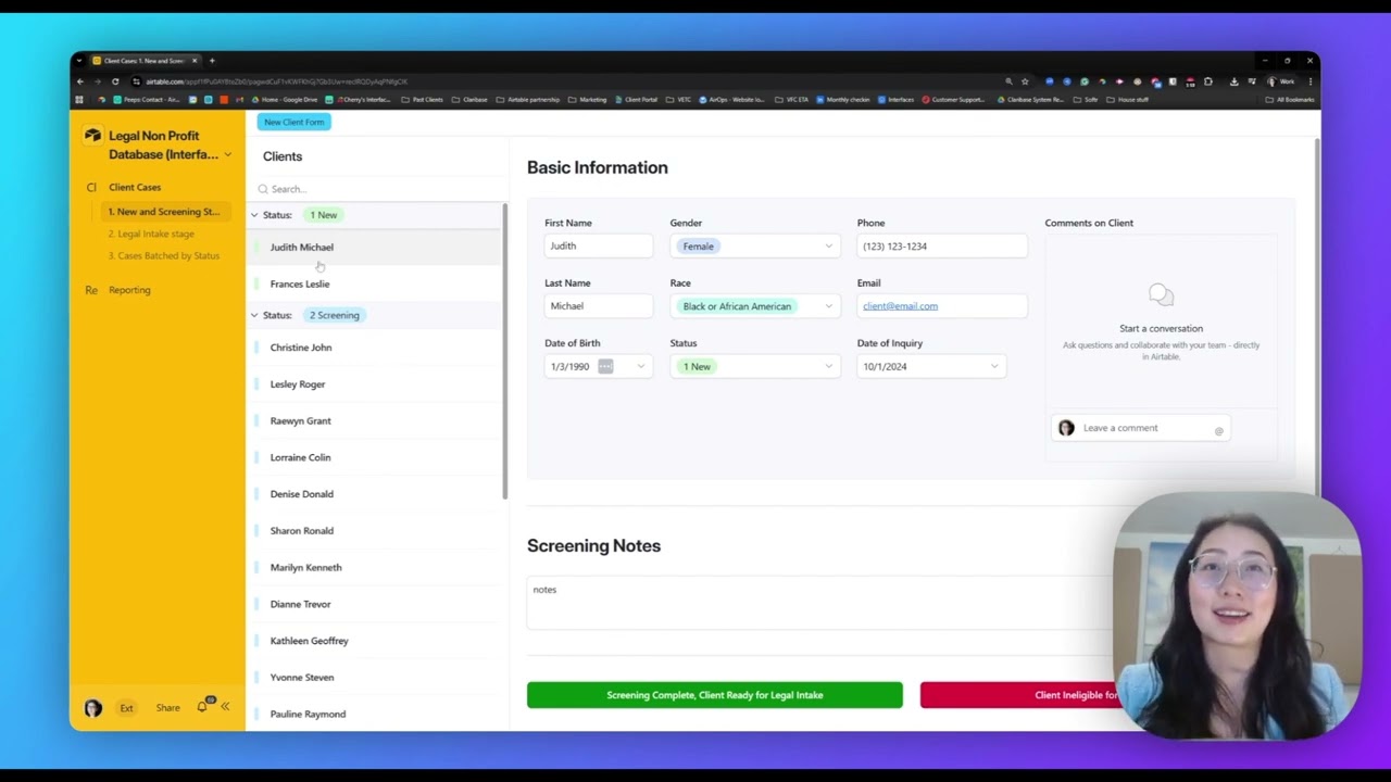 Legal Non-Profit Airtable Database Demo | Airtable for Legal Case Management ⚖️