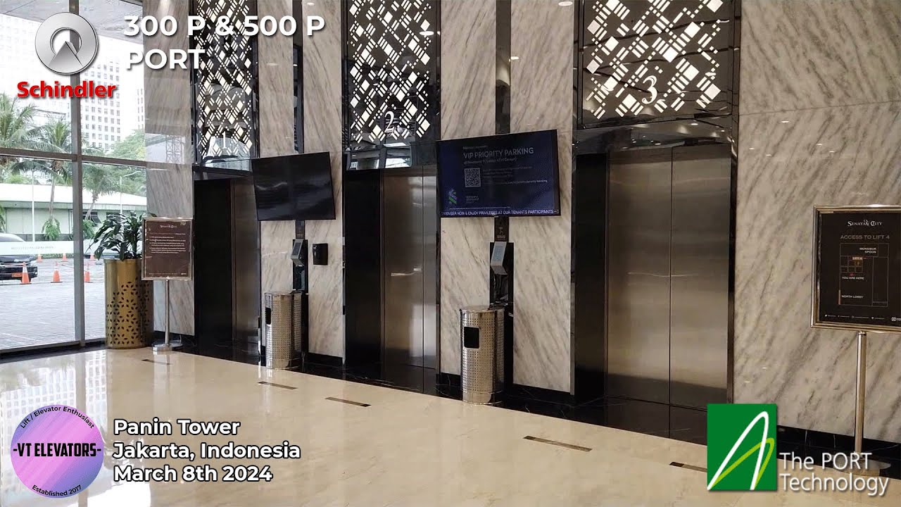 2 Schindler PORT Passenger Lifts - Panin Tower, Jakarta