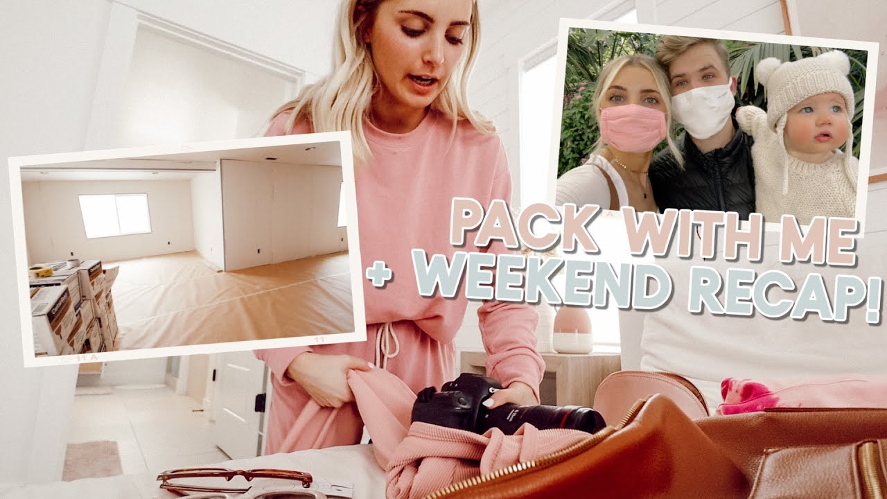 pack with me, weekend recap + drywall basement tour!
