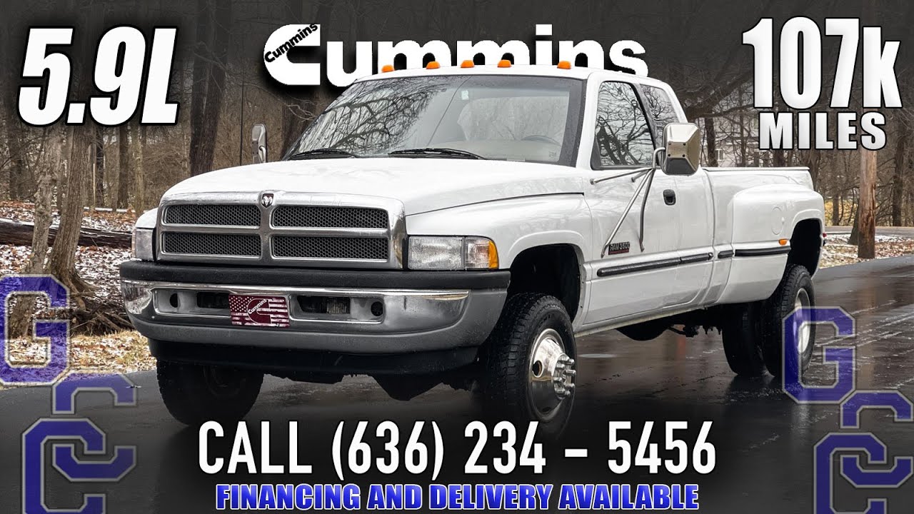 5.9 Cummins Diesel For Sale: 1998 Dodge Ram 3500 Laramie Dually 4x4 Diesel With Only 107k Miles