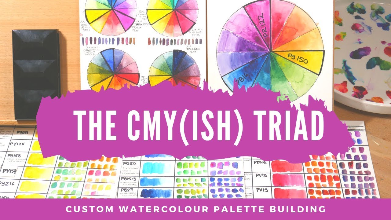Watercolour Palette Building III:  Choosing a CMY Primary Triad