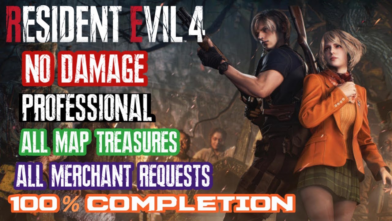 Resident Evil 4 Remake No Damage Professional 100% All Treasures All Request Walkthrough FULL GAME