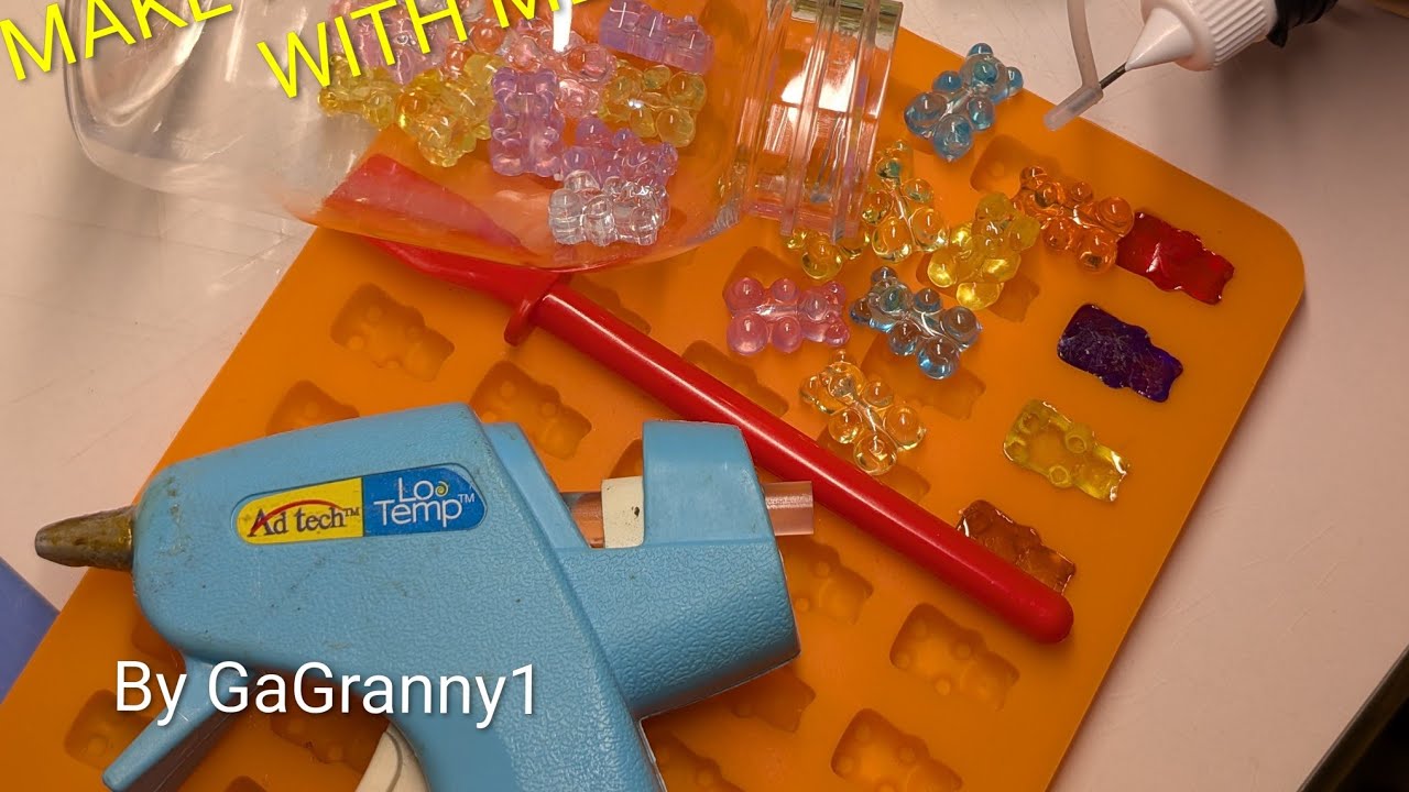 Rock candy and gummy bear tutorial #resincrafts #tutorials 