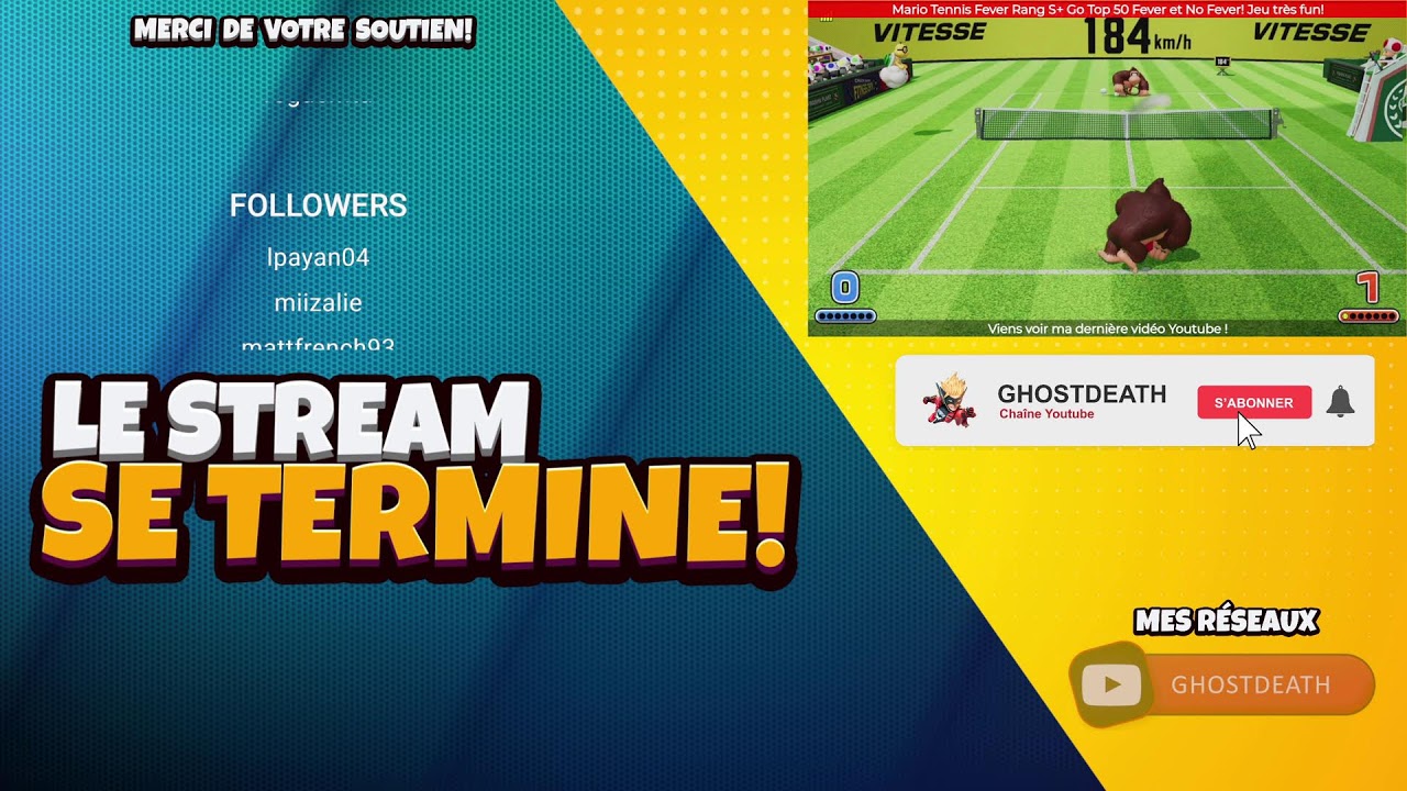 Mario Tennis Fever Rang S+ Go Top 50 Fever et No Fever! Jeu très fun!