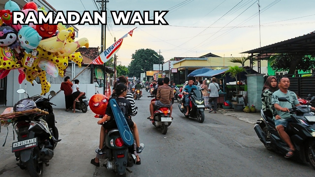 Ramadan Evening Walk in Indonesia 🇮🇩 | Village Street Life Before Iftar