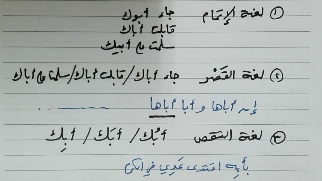 شرح ألفية ابن مالك 11 الأسماء الستة 2