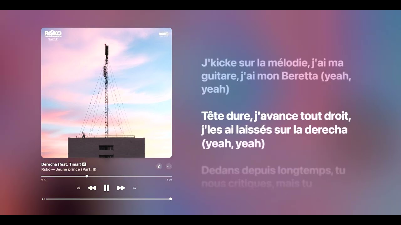 RSKO,TIMAR - Derecha (Paroles /Lyrics)
