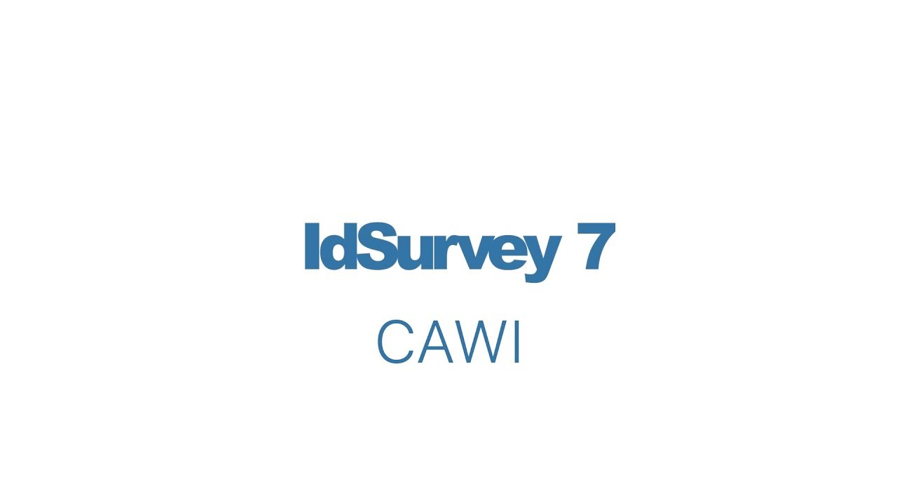 IdSurvey software - CAWI interface - English