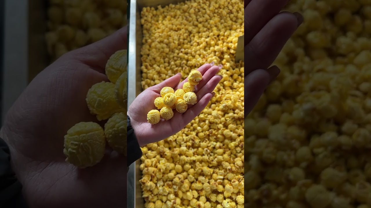 Do you know how to make spherical popcorn like this in three minutes? #caramelpopcorn #machine