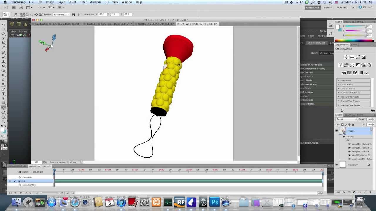 maya tutorial- how to export 3D model into photoshop/AE