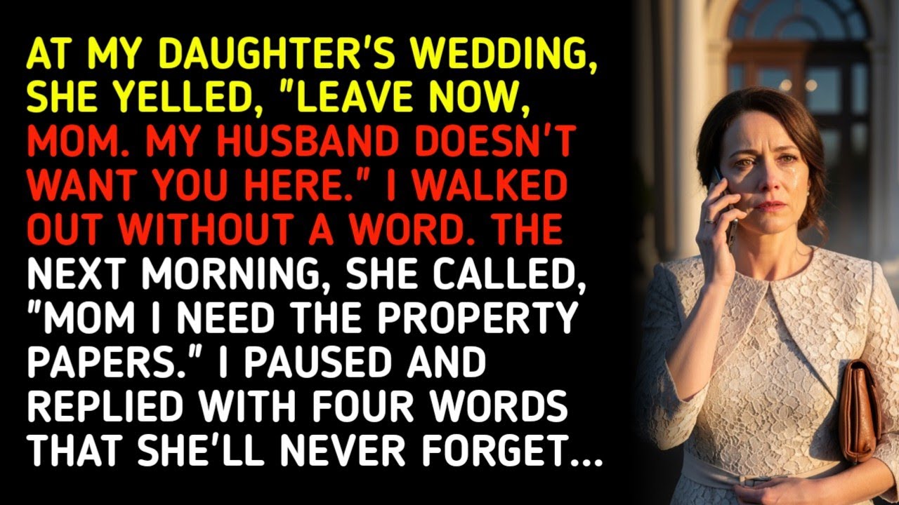 AT MY DAUGHTER'S WEDDING, SHE YELLED, 