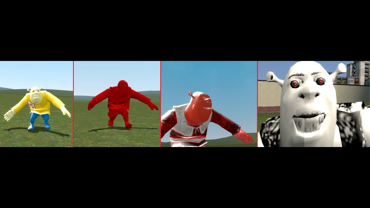 New Shreks, running from them! 🟢 [GMOD, Swamp Sim Shrek Nextbot Difficulties]🟢
