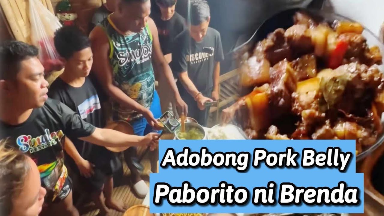 Adobong Pork Belly na paborito ni @BrendaMageOfficial @IndayKatok @ScarletDark may pansit pa