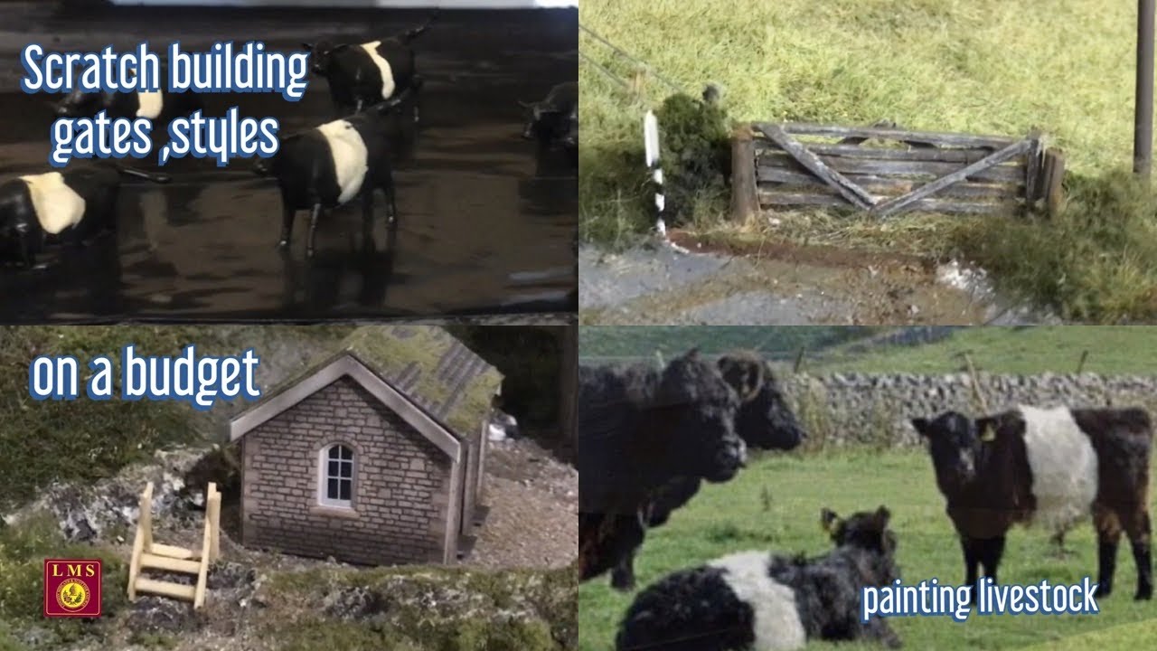 How to make realistic gates and styles on a budget and painting livestock model railway