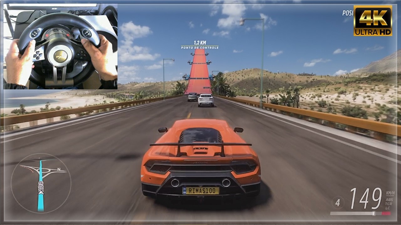 Lamborghini Huracán Performante - Hot Wheels Race - Forza Horizon 5 | Steering Wheel Gameplay