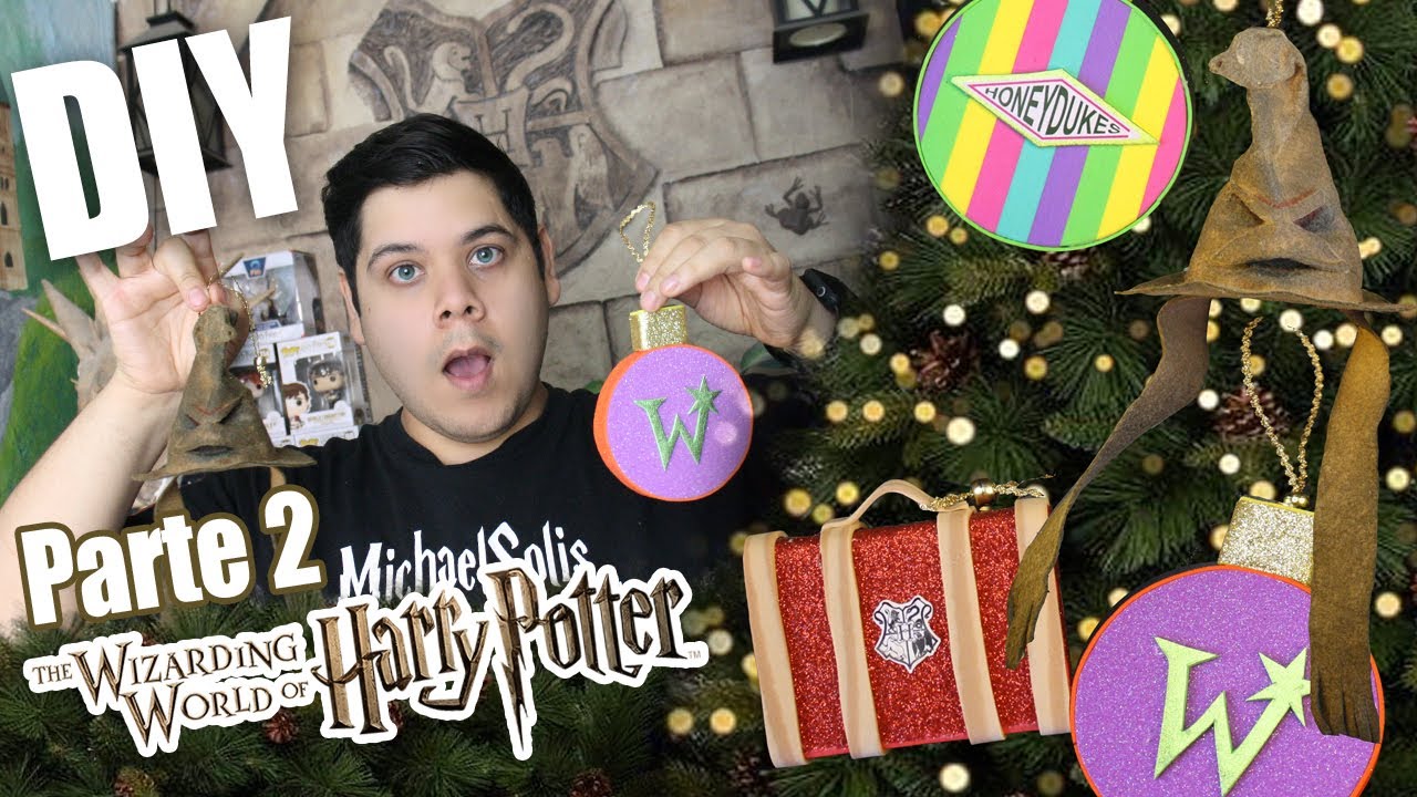 tutorial de como hacer adrnos navideños de harry potter parte 2/DIY