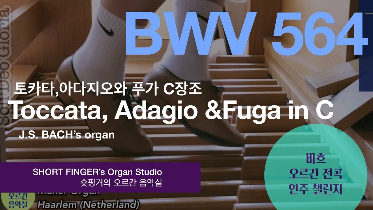 [JS BACH Organ] BWV564 Toccata, Adagio & Fuga in C 토카타 C장조 Hauptwerk Haarlem. 바흐-숏핑거오르간