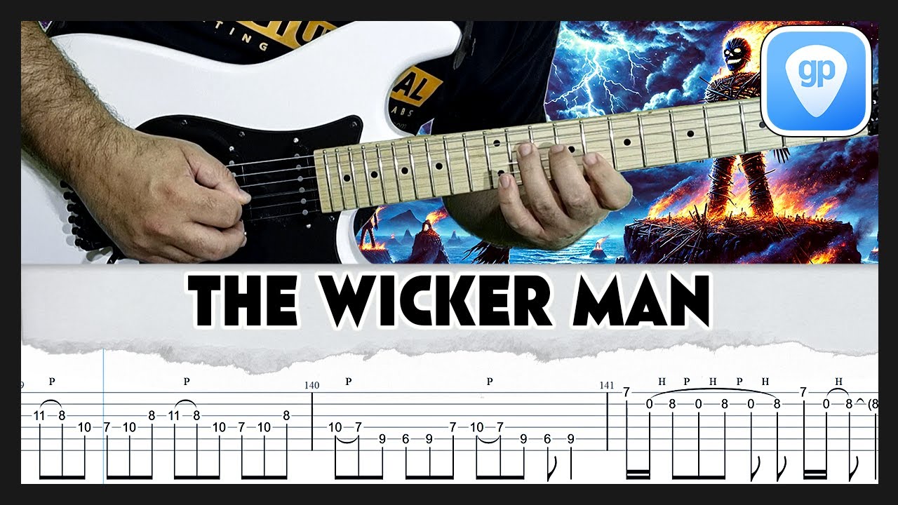 Iron Maiden | The Wicker Man | TAB | Кавер на гитаре | Урок