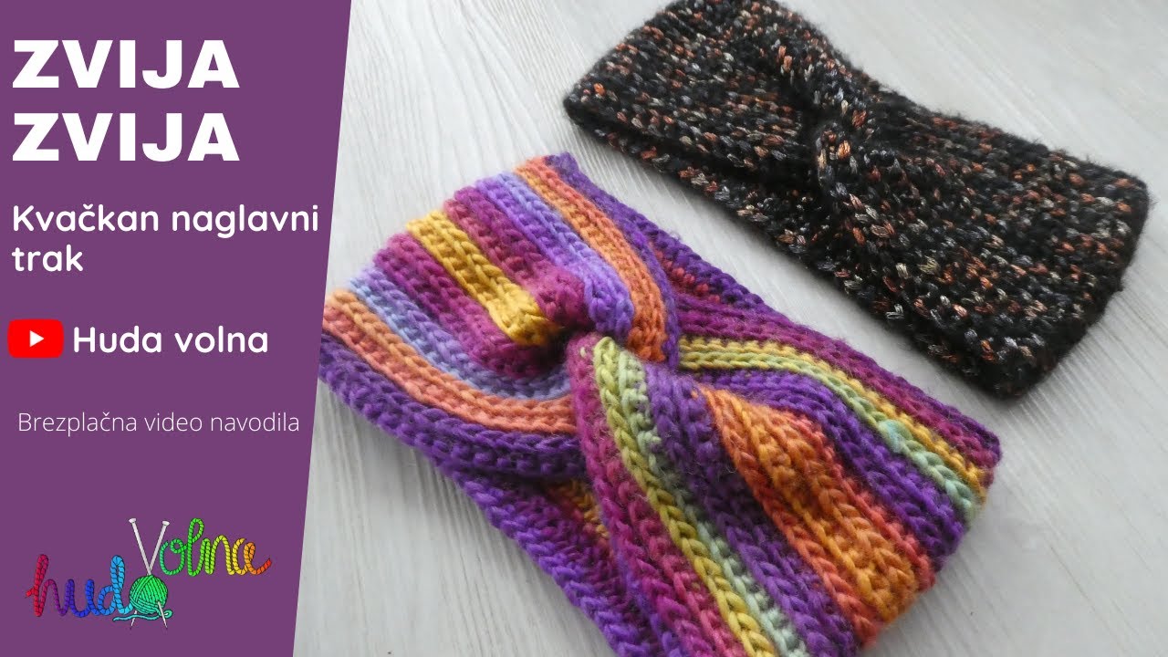 Navodila za kvačkanje: Naglavni trak Zvija-zvija, Huda volna