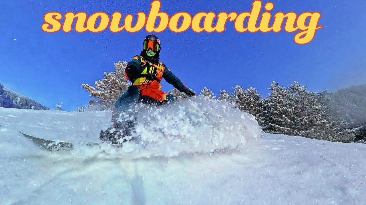 Snowboarding 🏂 in Parkhvalin 🤍 freeride 