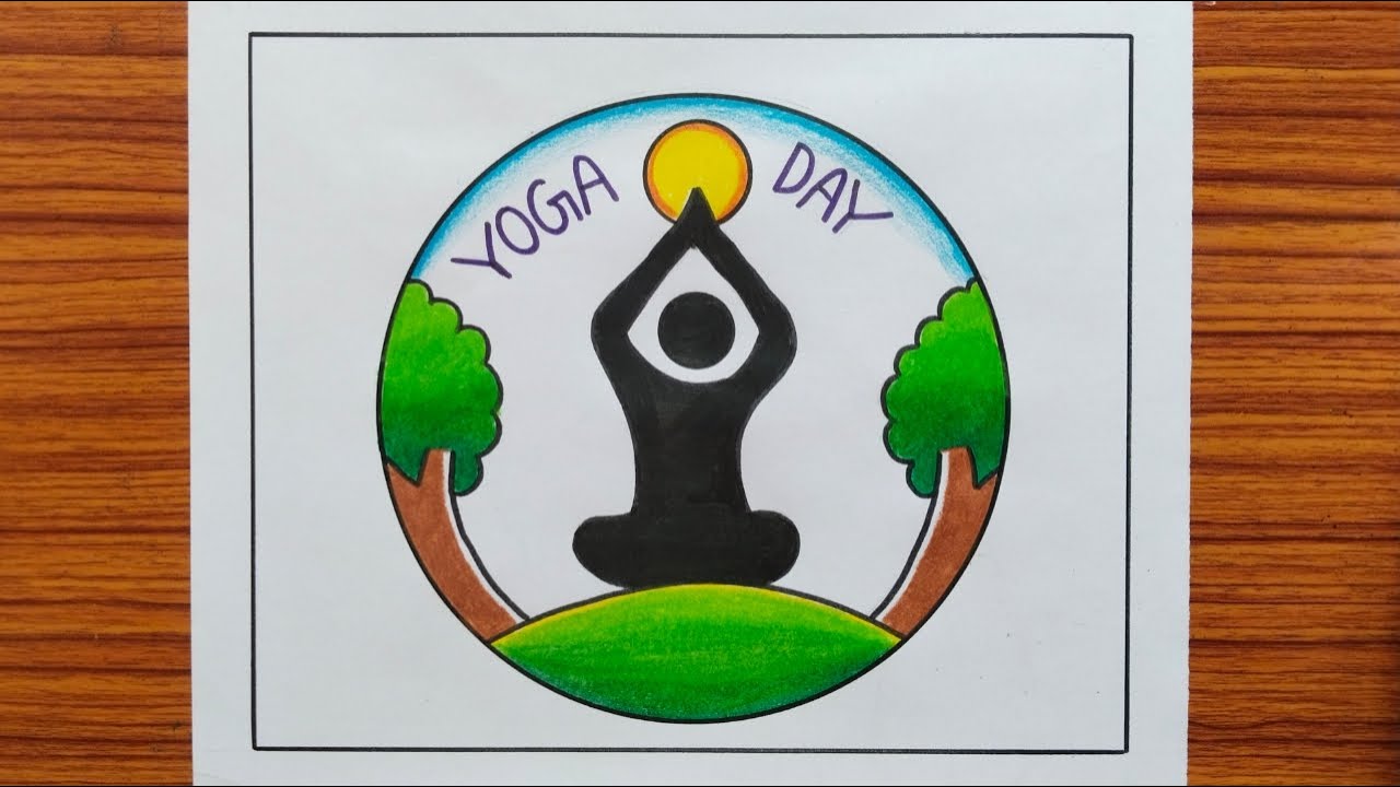 Yoga Day Drawing / Yoga Day Poster / International Yoga Day Poster Drawing / Yoga Drawing