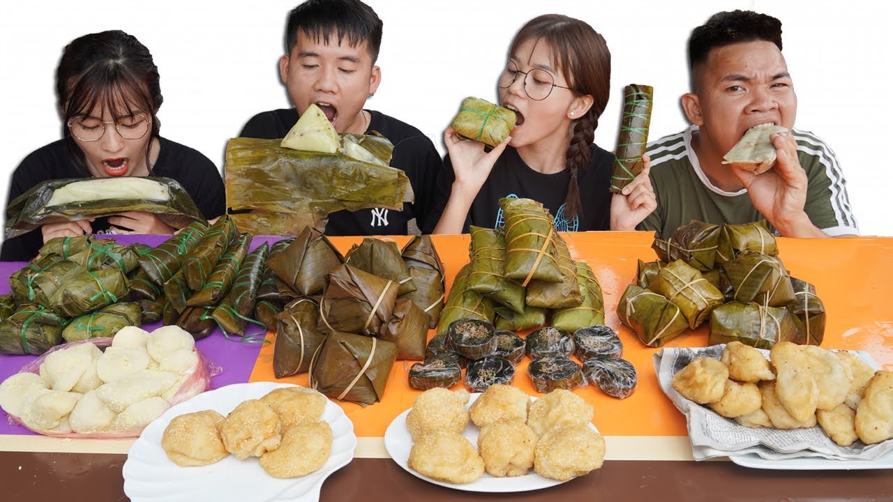Hưng Troll | Thử Thách Người Cuối Cùng Ngừng Ăn Bánh Giò vs Bánh Chưng Vs Bánh Rán Thắng Nhận 500$