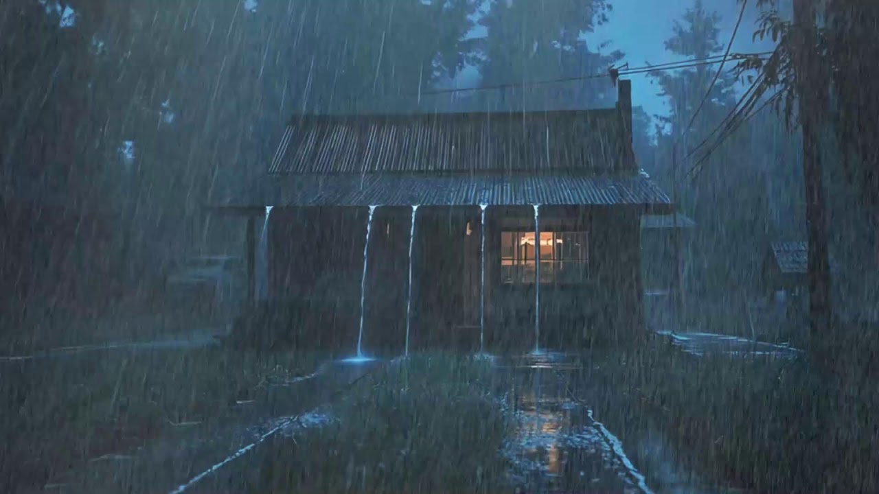 Drift of to Sleep with Torrential Rain & Powerful Thunder on a Farm's Tin Roof on a Stormy Night #47