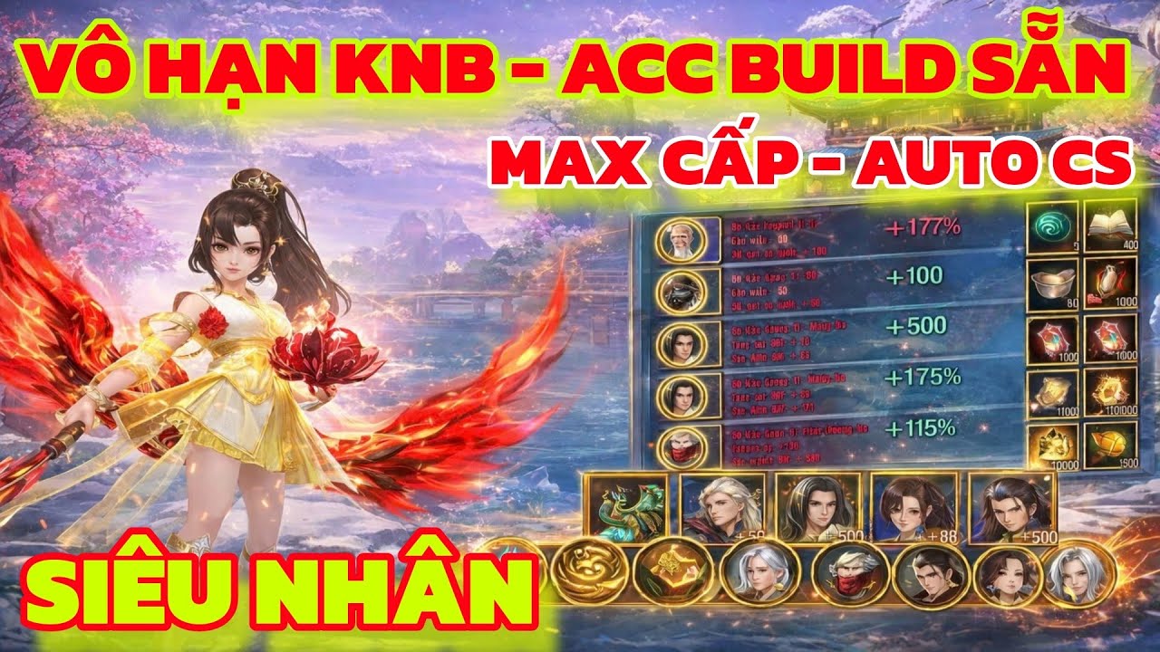 VLTK Mobile Lậu Siêu Nhân 2026 – Max Cấp Auto Chuyển Sinh , Trang Bị Mới Siêu Đẹp - Acc Build Sẵn