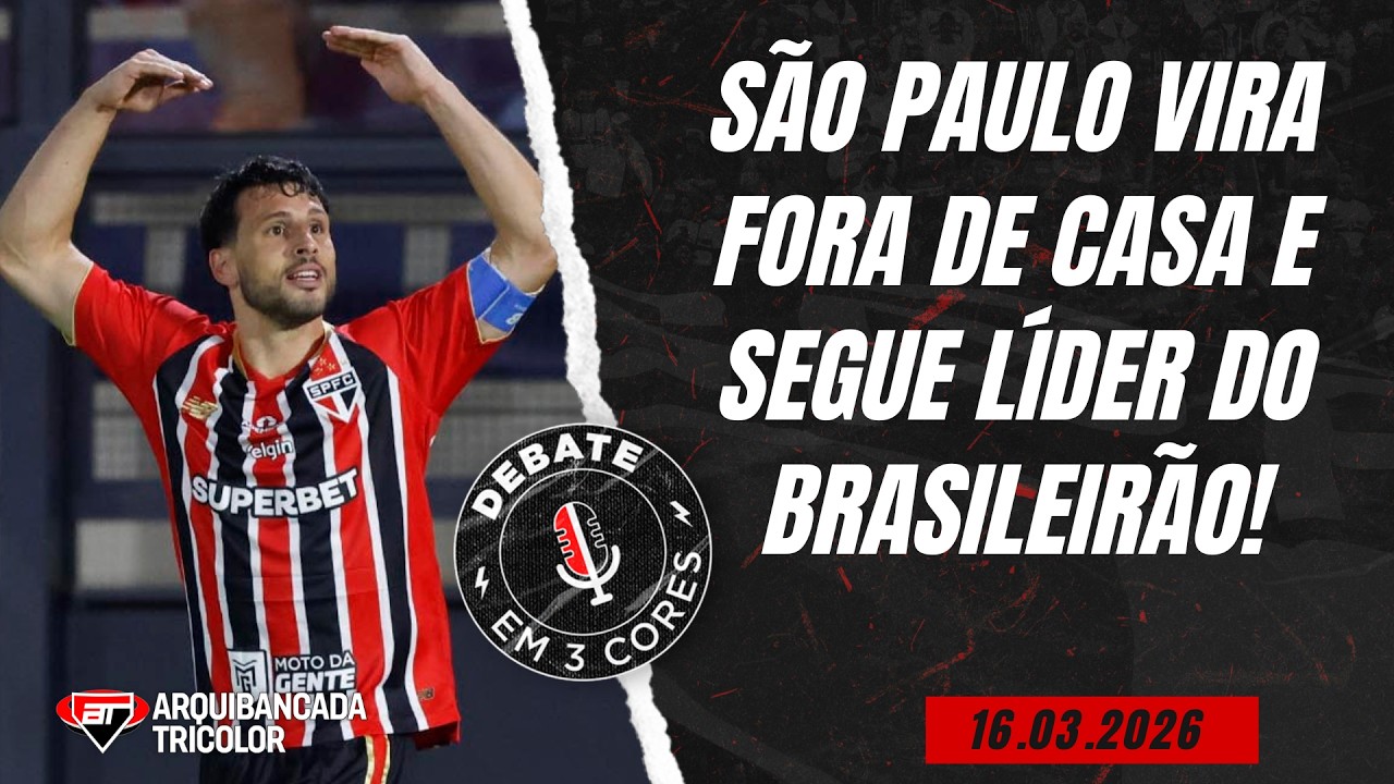 São Paulo VIRA contra Bragantino e SEGUE LÍDER do Brasileirão | Debate em Três Cores