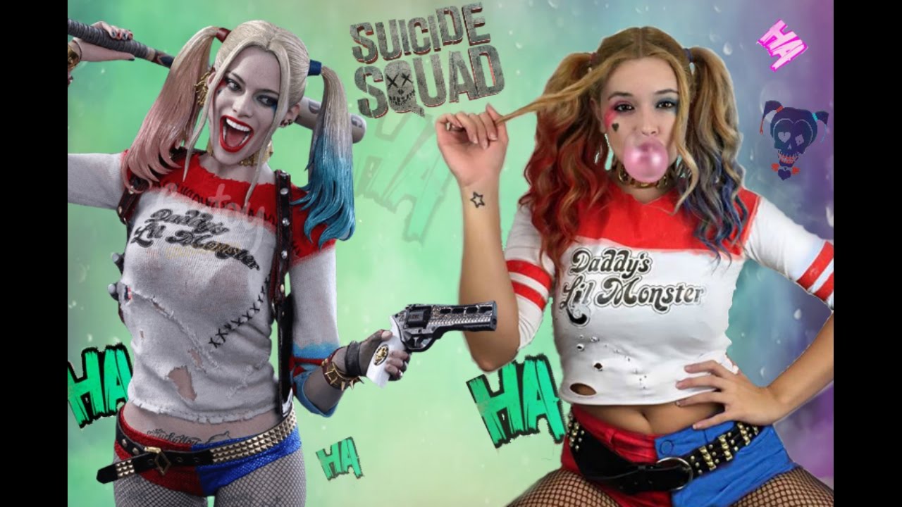 COMO FAZER FANTASIA E MAQUIAGEM DA ARLEQUINA DO FILME ESQUADRAO SUICIDA 2016