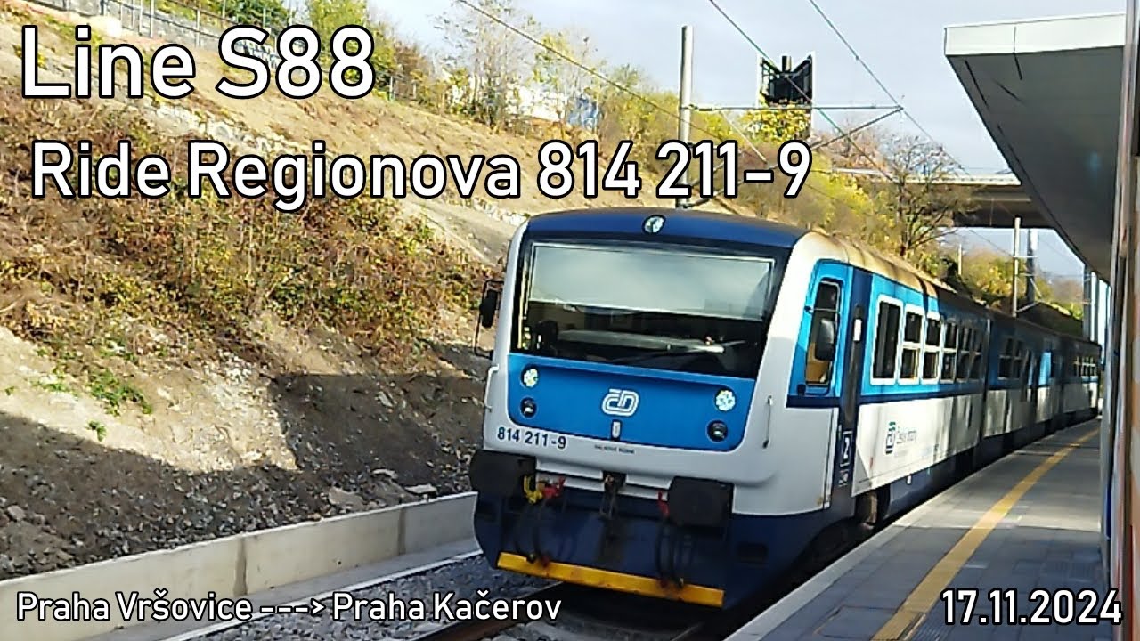 Line S88 Ride Regionova 814 211-9 to Praha Kačerov