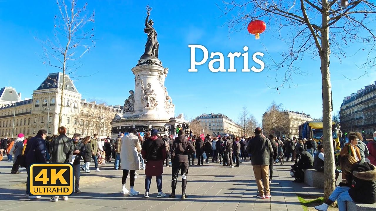 Paris Walking Tour - Place de la République to Gare de Nord [4K UHD]