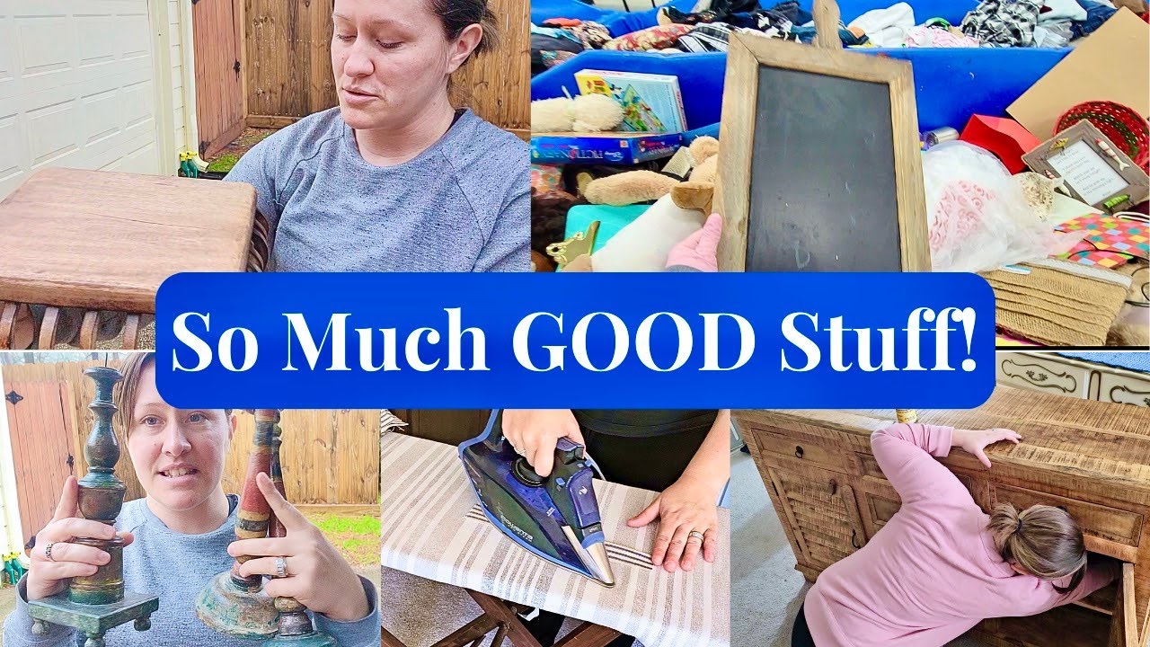 Speed Shopping at the Goodwill Bins, Free Furniture, and A DIY Pleated Lampshade