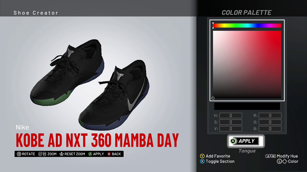 NBA 2K19 Shoe Creator - Nike Kobe AD NXT 360 