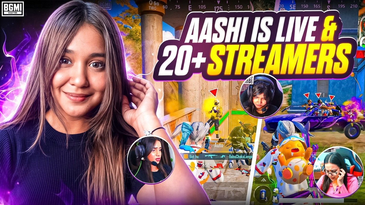 Aashi Is Live & 20+ Streamer’s Vs MaxPlayz 😱 Streamer’s Called Me sus On live💀 | BGMI