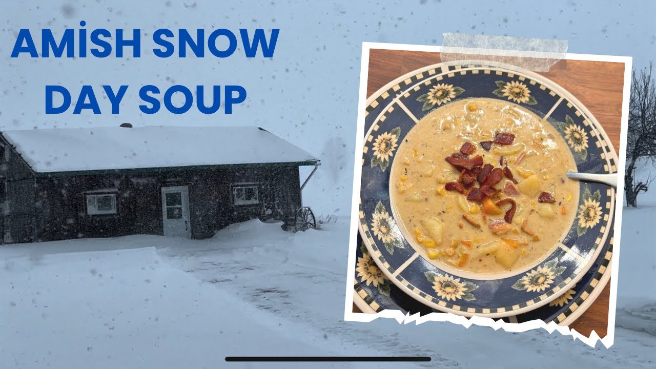 AMISH SNOW DAY SOUP! Couldn’t be more apropos ❄️❄️ #threeriverschallenge