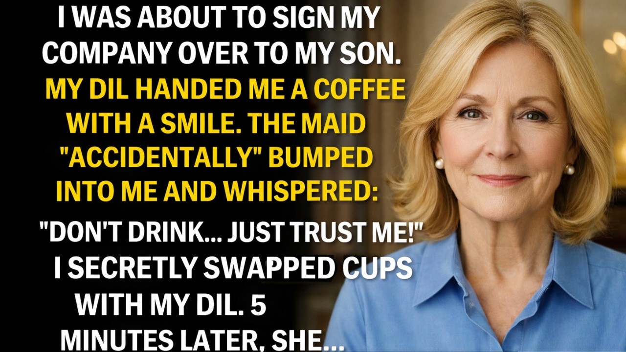 My DIL Gave Me Coffee Before The Meeting. The Maid Spilled It On Purpose. It Saved My Life...