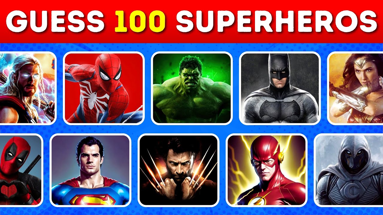 Guess 100 Superheroes in Just 3 Seconds? - Ultimate Marvel & DC Quiz!