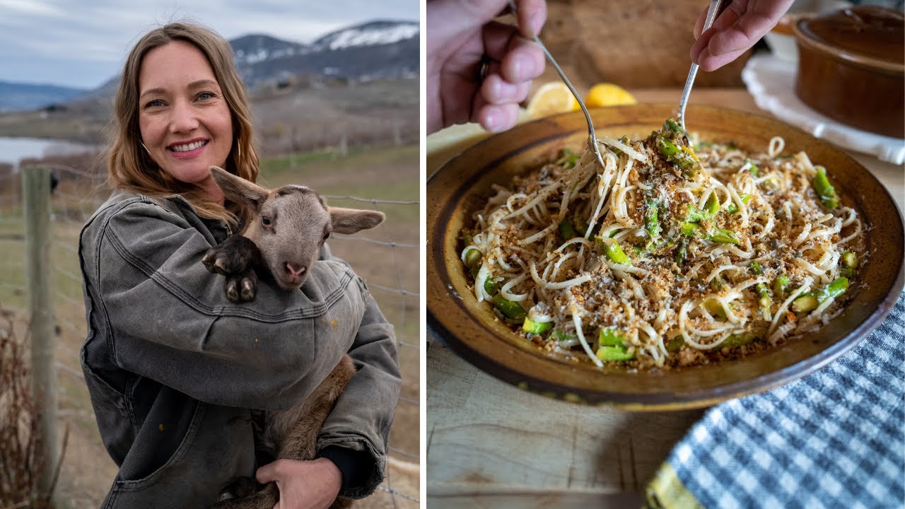 Coming Back To The Farm | Asparagus Linguine with Breadcrumbs