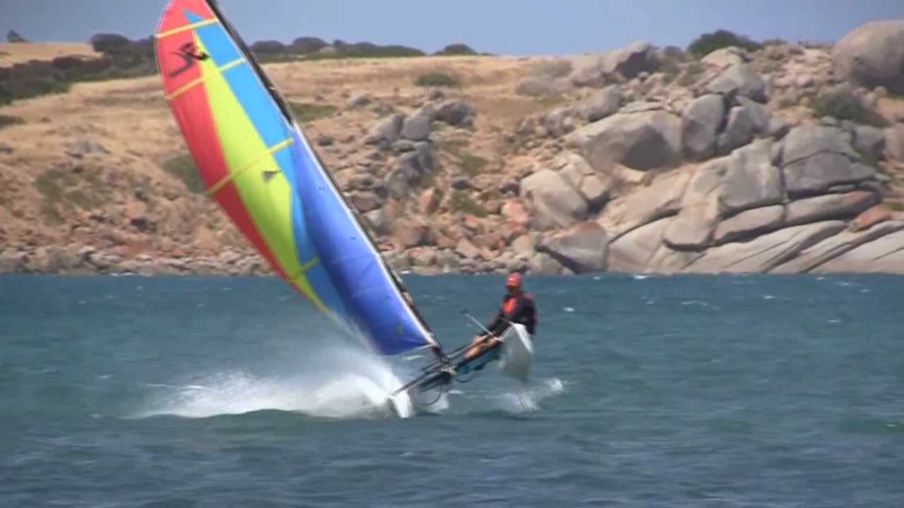 Hobie Wave Sailing in 30+ knots-hd.wmv