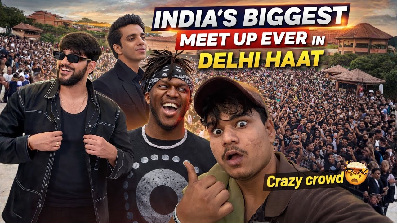 INDIA’S BIGGEST MEET UP EVER DELHI🇮🇳 x UK🇬🇧 || KSI || FUKRAINSAAN || TRIGGEREDINSAAN || AARUSH BHOLA