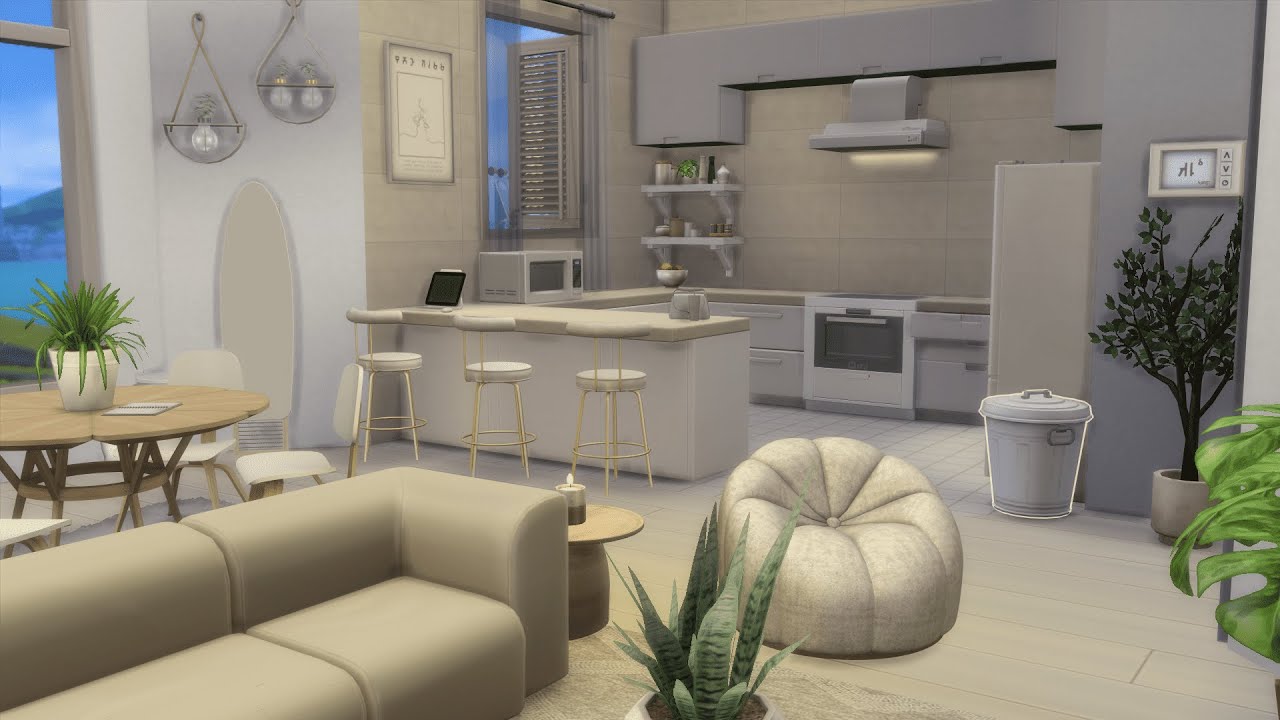 Sims 4 - Aesthetic apartment (with cc) &hearts;