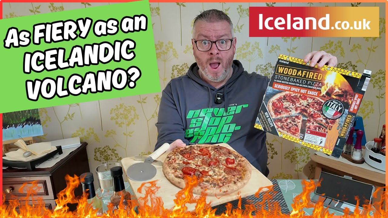 ICELAND Seriously Spicy HOT SAUCE PIZZA review - is it too hot??