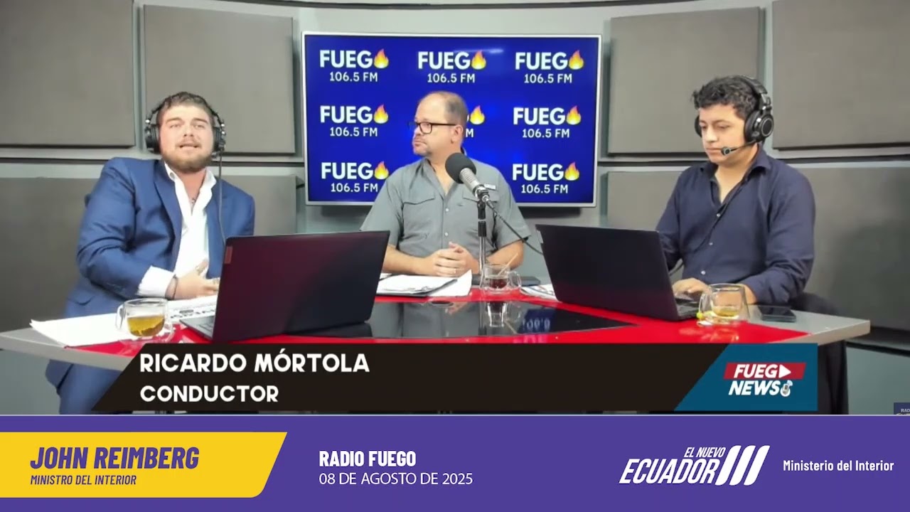 Entrevista Ministro del Interior John Reimberg en Radio Fuego 08 08 2025
