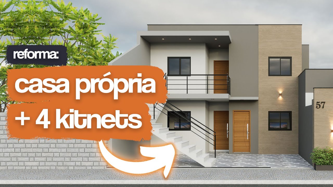 Transforme sua CASA em FONTE DE RENDA com 4 kitnets para aluguel + moradia própria!