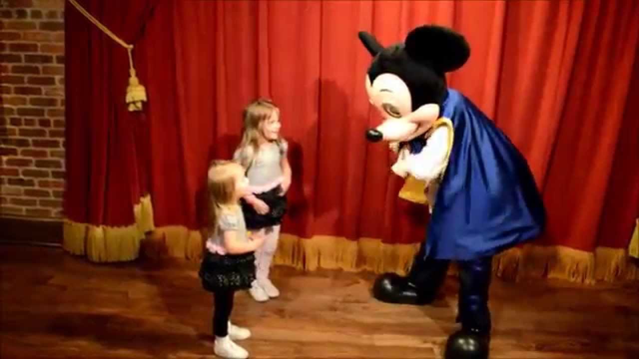 Talking Mickey Mouse Meet and Greet at the Magic Kingdom doing the Hot Dog Dance