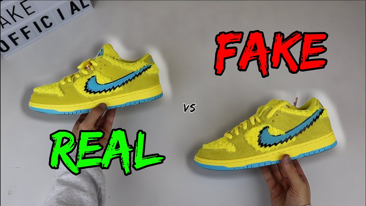 НАСТОЯЩИЕ ПРОТИВ ПОДДЕЛКИ! СРАВНЕНИЕ NIKE SB DUNK GRATEFUL DEAD YELLOW!