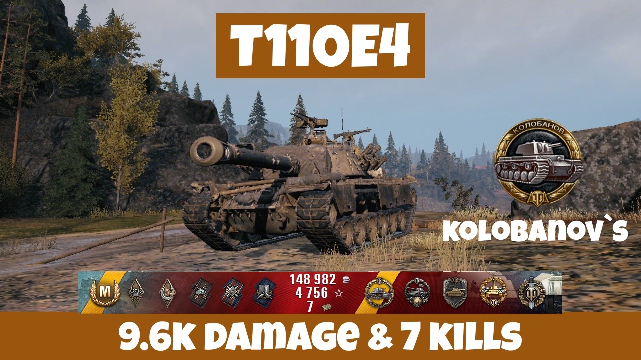 T110E4 — INCREDIBLE KOLOBANOV`S MEDAL🥇9.6K DAMAGE & 7 KILLS | WoT Replay