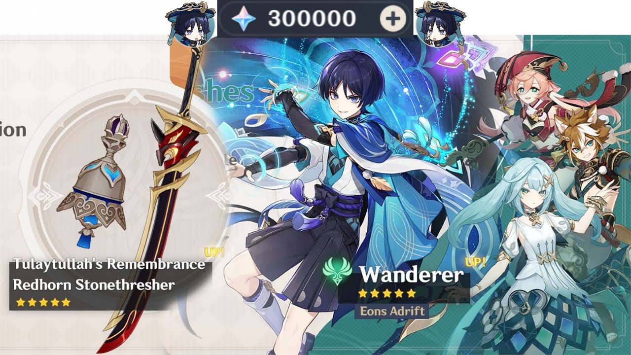 C6 Wanderer Speed Run GACHA! 【Genshin Impact 原神】最速完凸真君による放浪者(スカラマシュ)完凸ガチャ！遊びまくるぞ！！